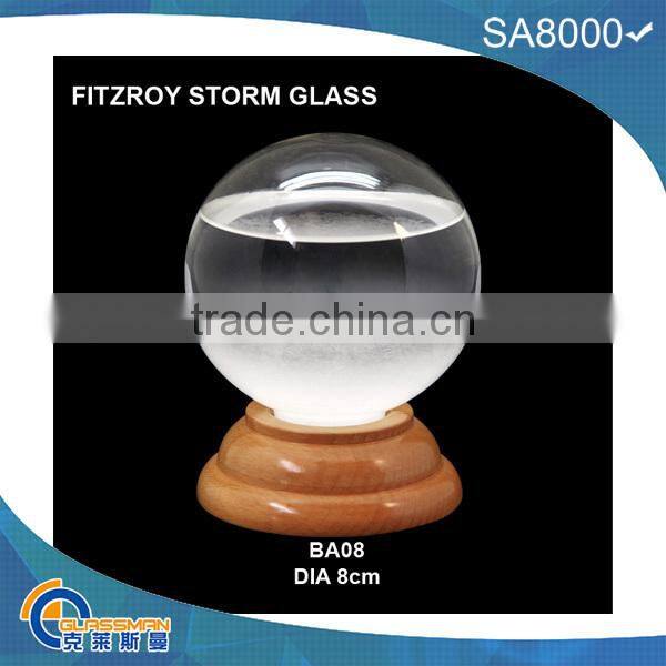 YG639M WOODEN FRAME FITZROY STORM BAROMETER
