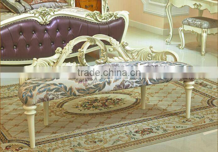 Palace Princess Sofa chair, Special Designed Wood Carved Chaise Lounge Chair, European Bedroom Furniture Chair (BF01-ML031)