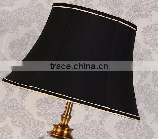 Clear K9 crystal table lamp with black lampshade