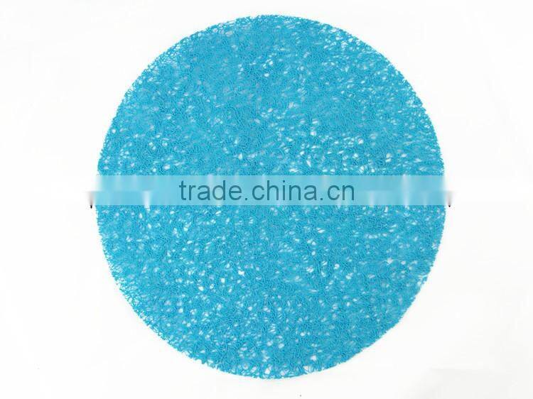 Round PVC Woven, Indoor/Outdoor Placemat, Set of 12, Many Colors