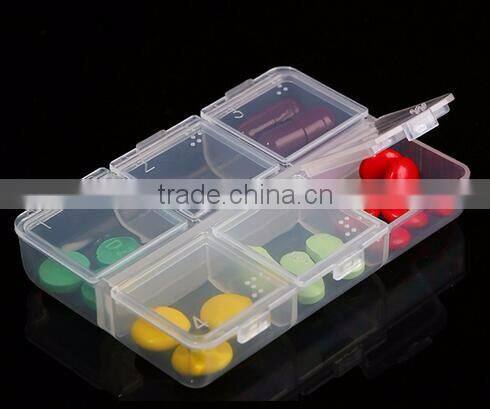 cy275 New Mini Portable Empty Braille 6 Cells Pill Medicine Drug Storage Case Box