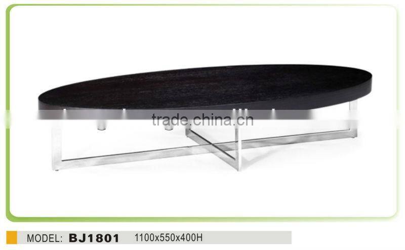 Oval wooden coffee table designs living room furniture coffee table BJ1801
