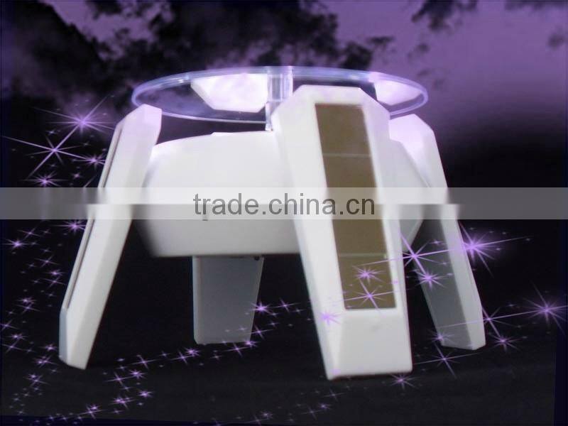 Rotating Solar Display Turntable With LED Light