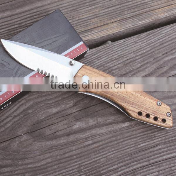 Custom wooden multifunction blade knife,outdoor survival tool knife