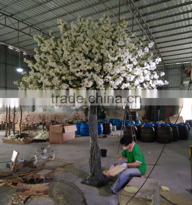 white artificial cherry blossom tree for wedding decoration