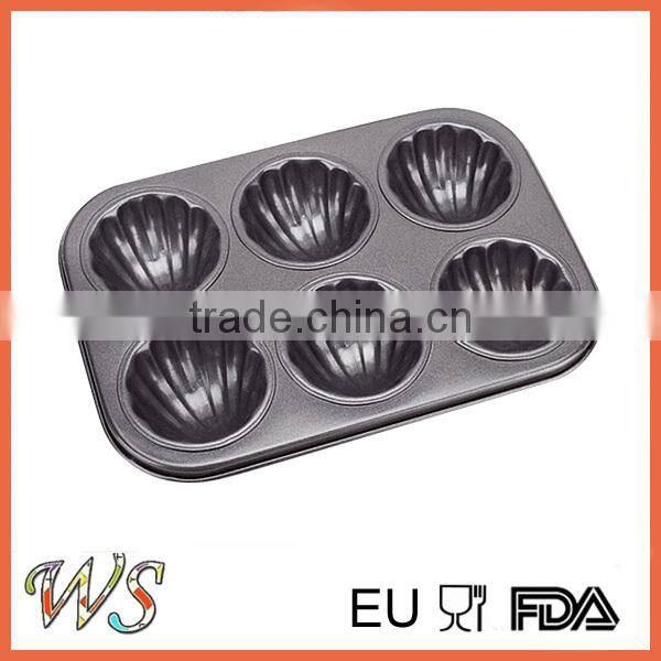 6 Cups Sock Shape Carbon Steel Shaped Cake Pans