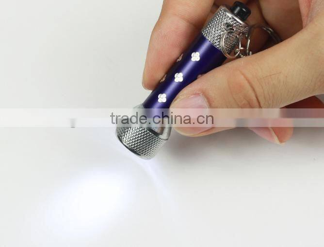 LED Flashlight Torch Zinc Alloy keychain/Mini outdoors Torch