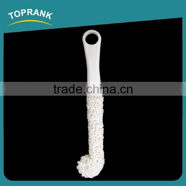 Toprank Long Plastic Flexible Wand Foam Sponge Wine Bottle Glass Decanter Washing Clean Brush Sponge Water Bottle Brush