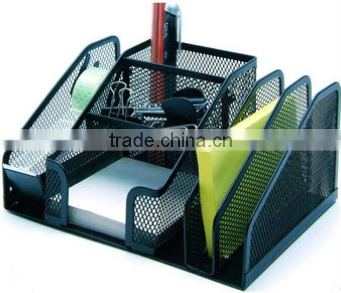 7 Compartrments Multipurpose Metal Mesh Office Desk Organizer