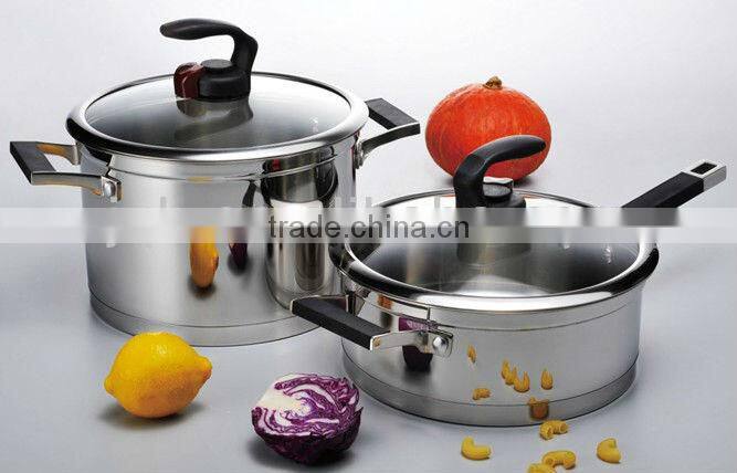 Stainless steel high-quality 12pieces cooking pot set