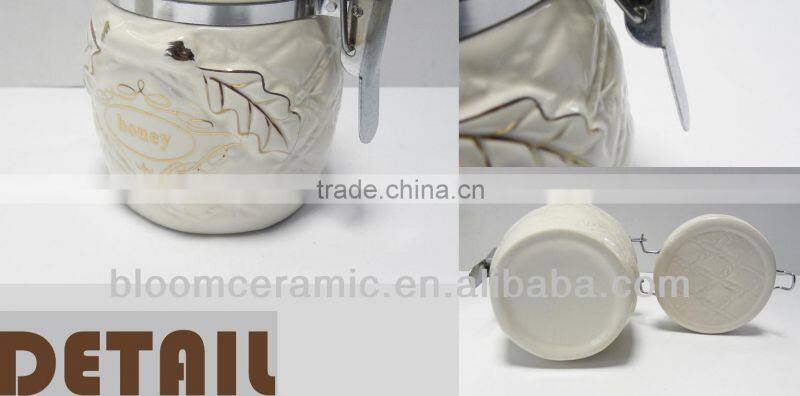 Ceramic sealed honey jar