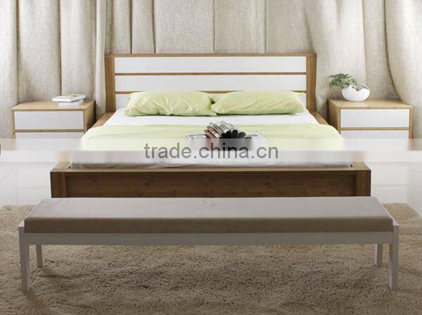 Best selling simple double bamboo bed frame design for bedroom