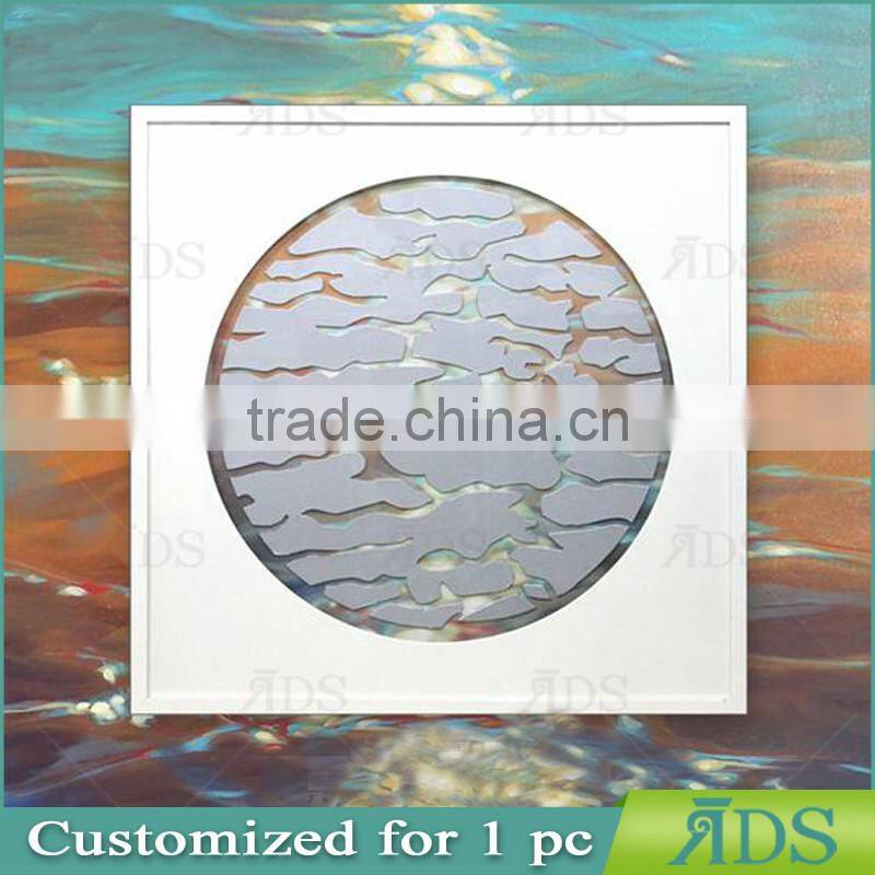 Framed handmade MDF wall art with gold leaf for home decoration