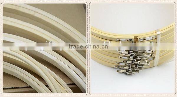 New products high quantity circle round natural bamboo embroidery hoop for diy kit made in china