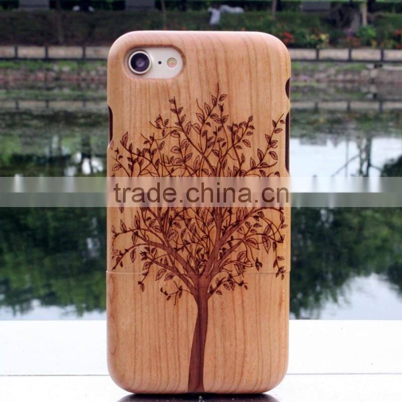 Classical Chinese walnut/bamboo/rosewood/cherry/maya cartoon cell phone case for Iphone