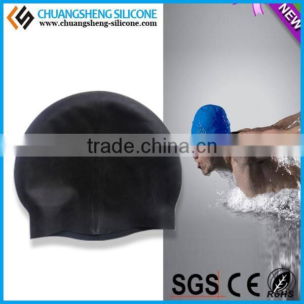 2015 best selling funny nude silicone batman swimming cap for long hair as gift