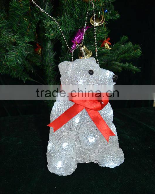 Battery operated led light acrylic snowman for indoor