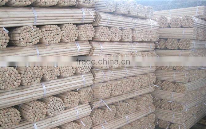 Natural wooden hoe handle