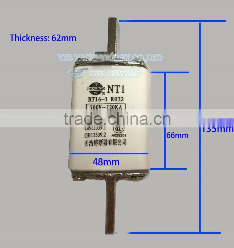 2pcs/Lot NT1 RT16-1 R032 160A/200A/250A/500V Square Tube Shaped Fuse New and Original