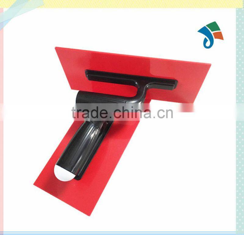plastic red plastering trowel with handle