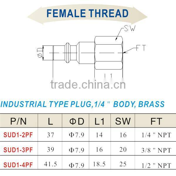 Alibaba Made In China Air Hose Quick Coupler SUD1-2PF