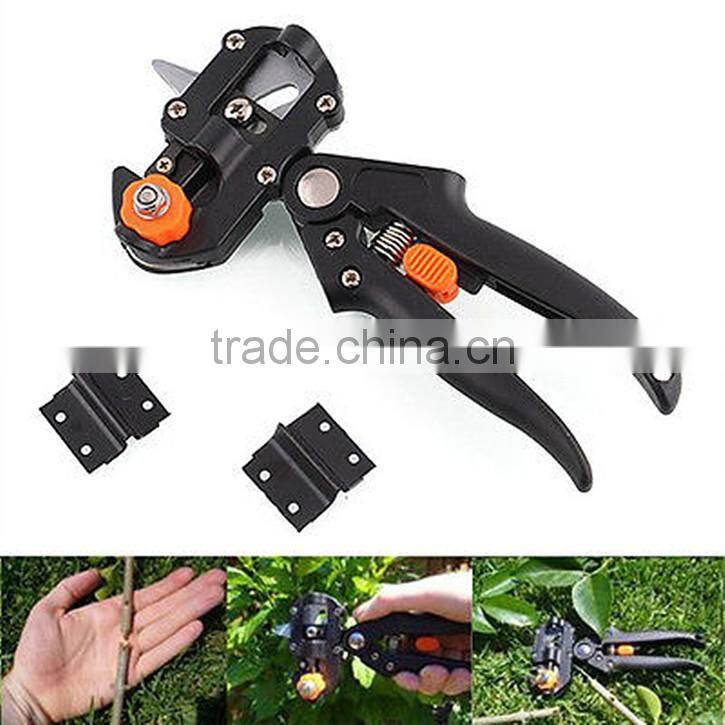 Fruit Tree Professional Grafting Steel Cutting Machine Cutting Tool With 2 Extra Blades Black