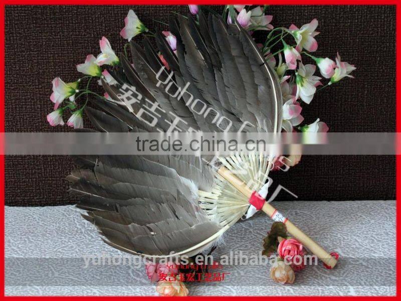 Portable Kongming Feather Hand Fan Good Quality Feather Fans