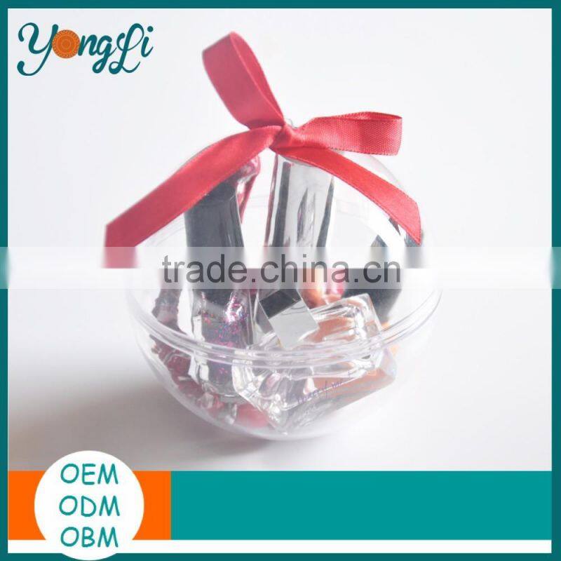 Transparent Hanging Flat Bottom Plastic Christmas Baubles Box