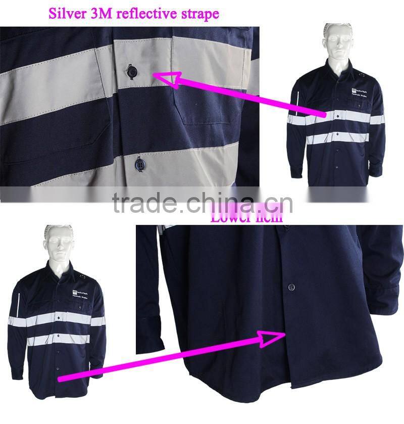 Breathable Reflective Safety Work Shirts With Reflective Tape