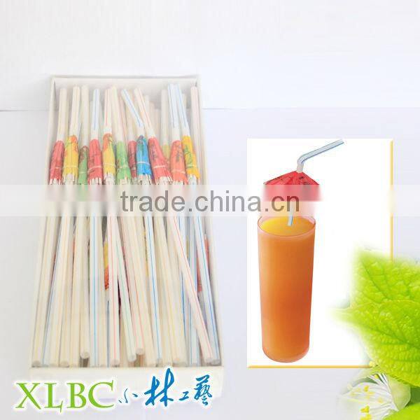 100pcs per box cocktail parasol ass Flex straw