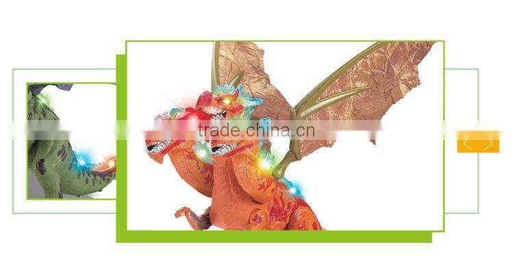 Hot selling educational soft rubber toy electric dinosaur