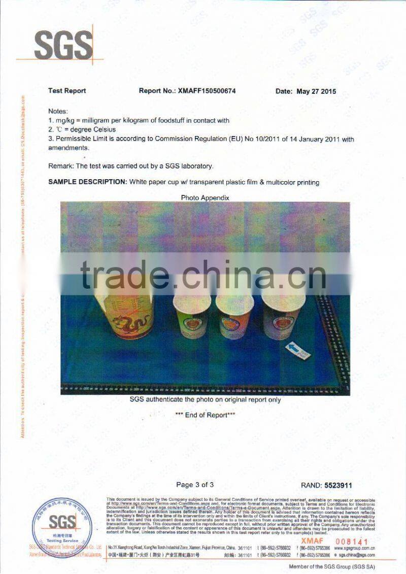 1200 cc Sushi thick strong double PE paper bowl