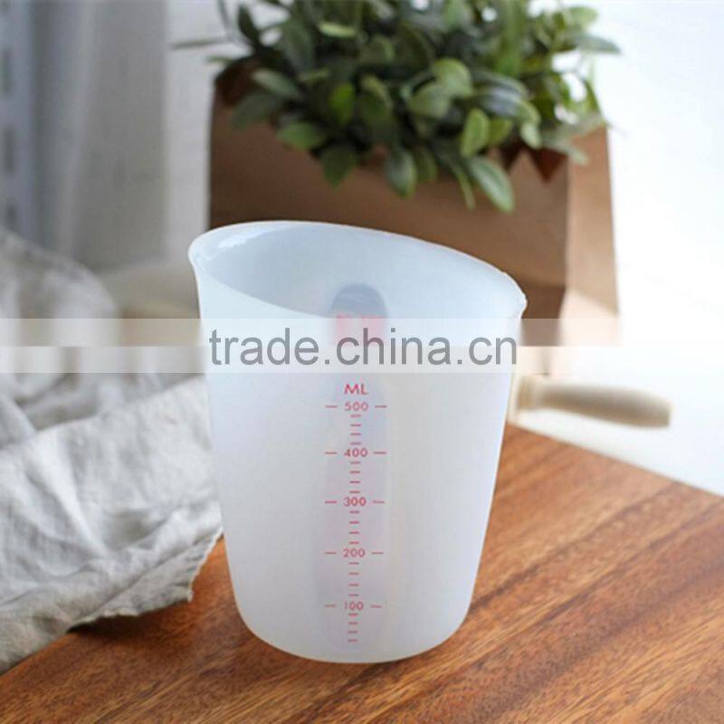 Nice Collapsible Silicone Measure Cups, Heart Shape Baking Cups, Measure Cup 500ml