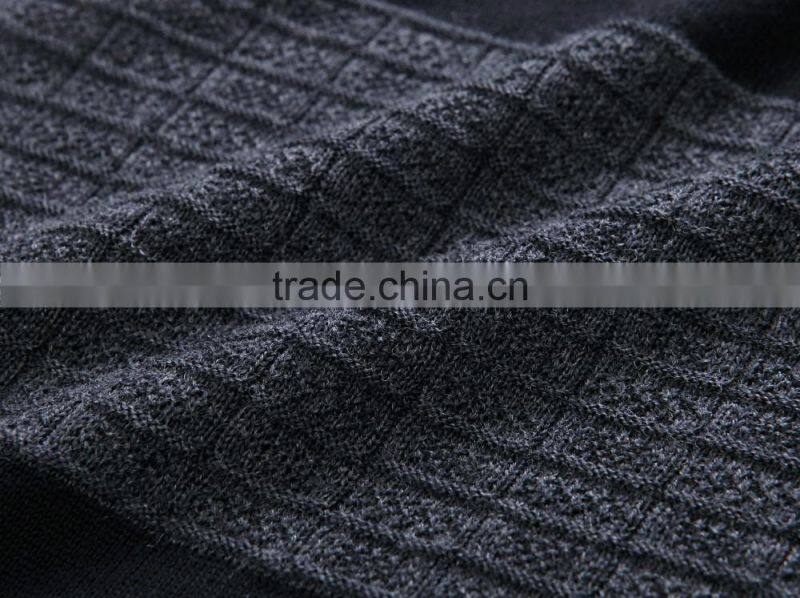 Men's jacqurd sweater pullover 100%wool