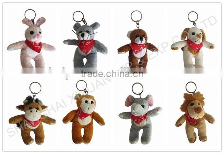 Cute Custom Soft Stuffed Little Bunny Plush Toy Keychain