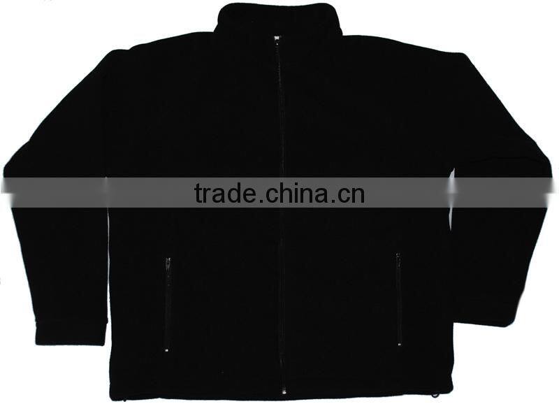 Hight quantity mens polar fleece black jacket