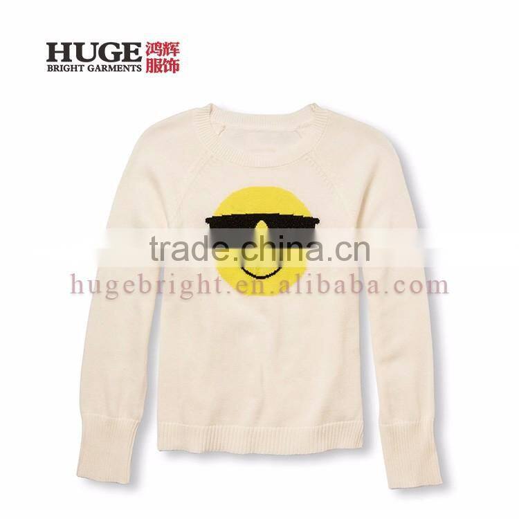 Girls Long Sleeve Lntarsia Baby Knitted Sweater