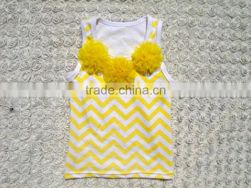 Newest design kids cotton chevorn tank top