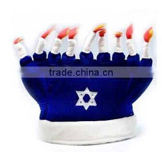 Happy Hanukkah Menorah Hat, menorah party hat