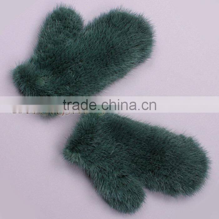 CX-A-60Q 2016 Wholesale Genuine Knitted Mink Fur Gloves