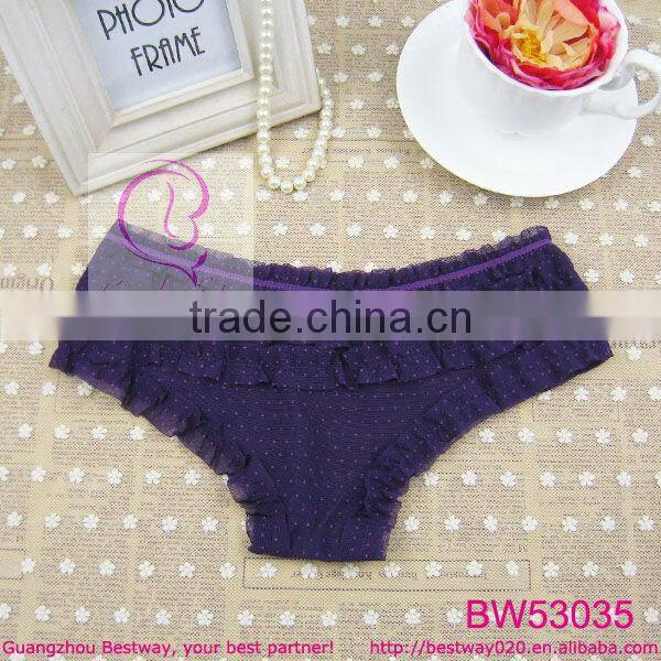 Wholes sale ladies fashion polk dot drape underwear