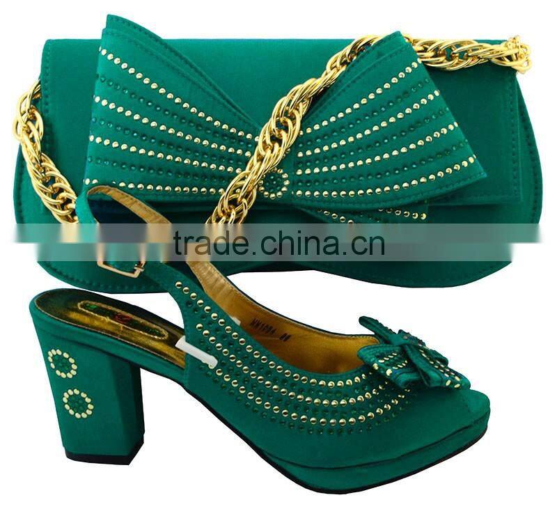 TOP quality popular comfortable cheap price italian party lady shoes and matching bags with exquisite workmanship MG1092
