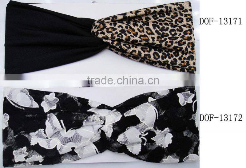 Hot popular lady floral lace headband
