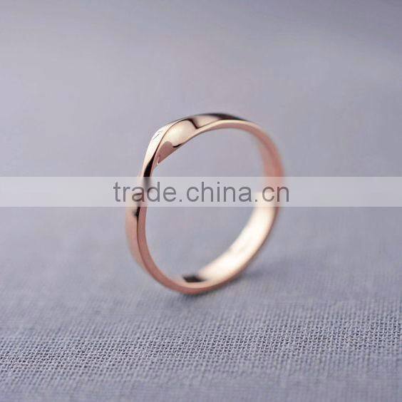 Simple design plain style all kinds of eternity O ring thin promise ring for wedding