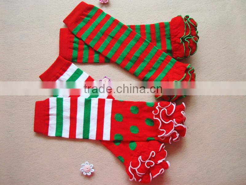 Baby girl christmas leg warmer baby leggings woolen legging girl polka dot leg warmers