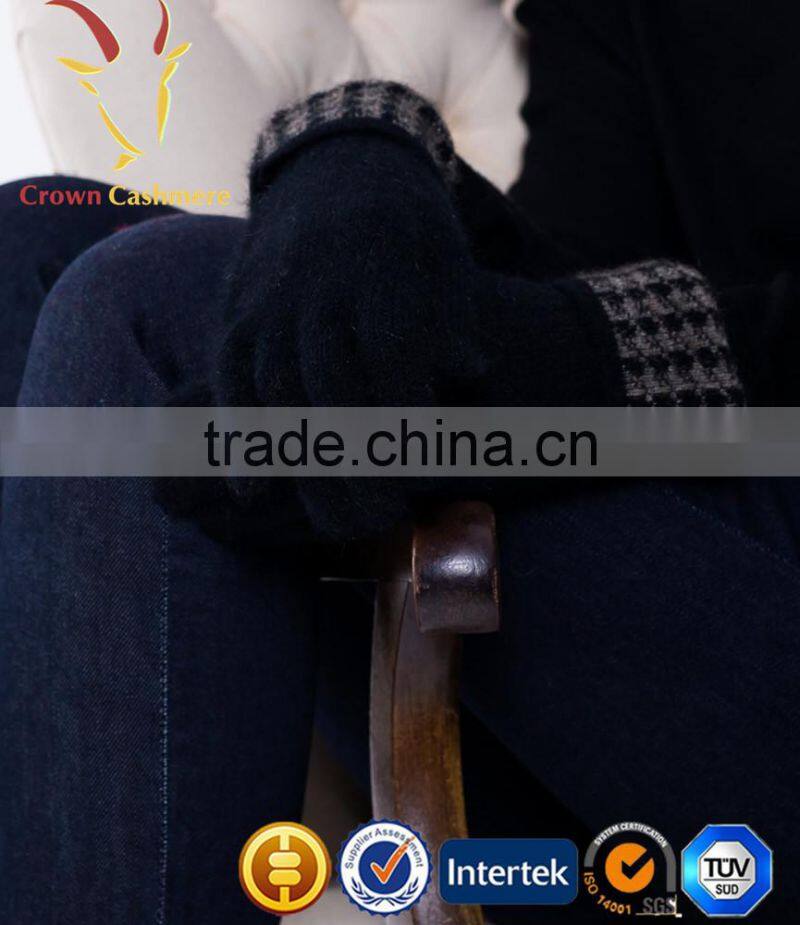 100% mongolian cashmere gloves womens cashmere knitted gloves