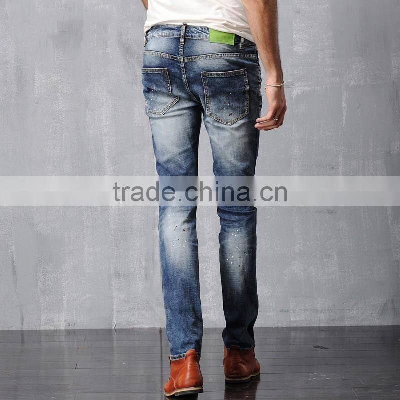Blue Jeans Fashion Pants For Men Trousers