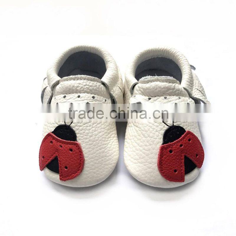 Rubber Soled Tassels Baby Moccasin 100% leather toddler shoes made in china
