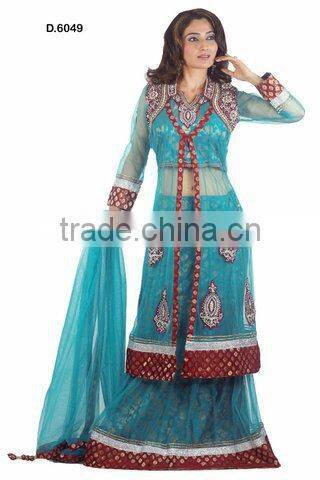 Designer Net Lehengas