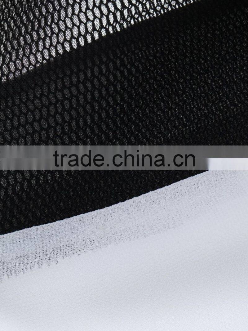 Ladies white combined prom fake two-piece dress